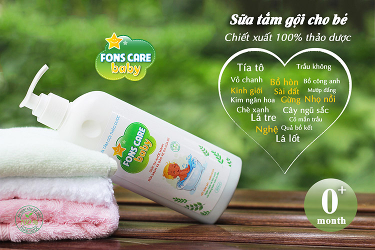 Sữa tắm gội thảo dược cho bé Fons care baby có tốt không?